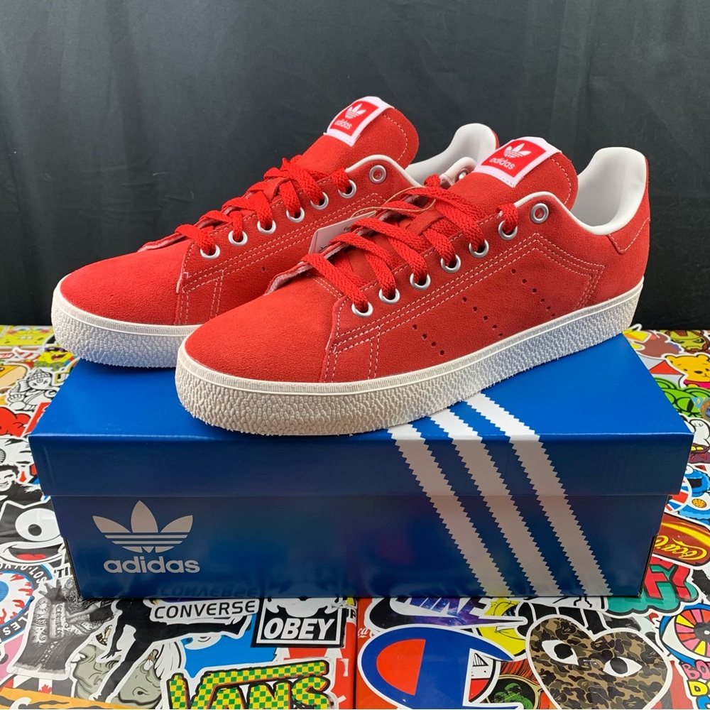 Adidas Stan Smith CS Scarlet Red Suede Women's Size 10/Mens' 8.5